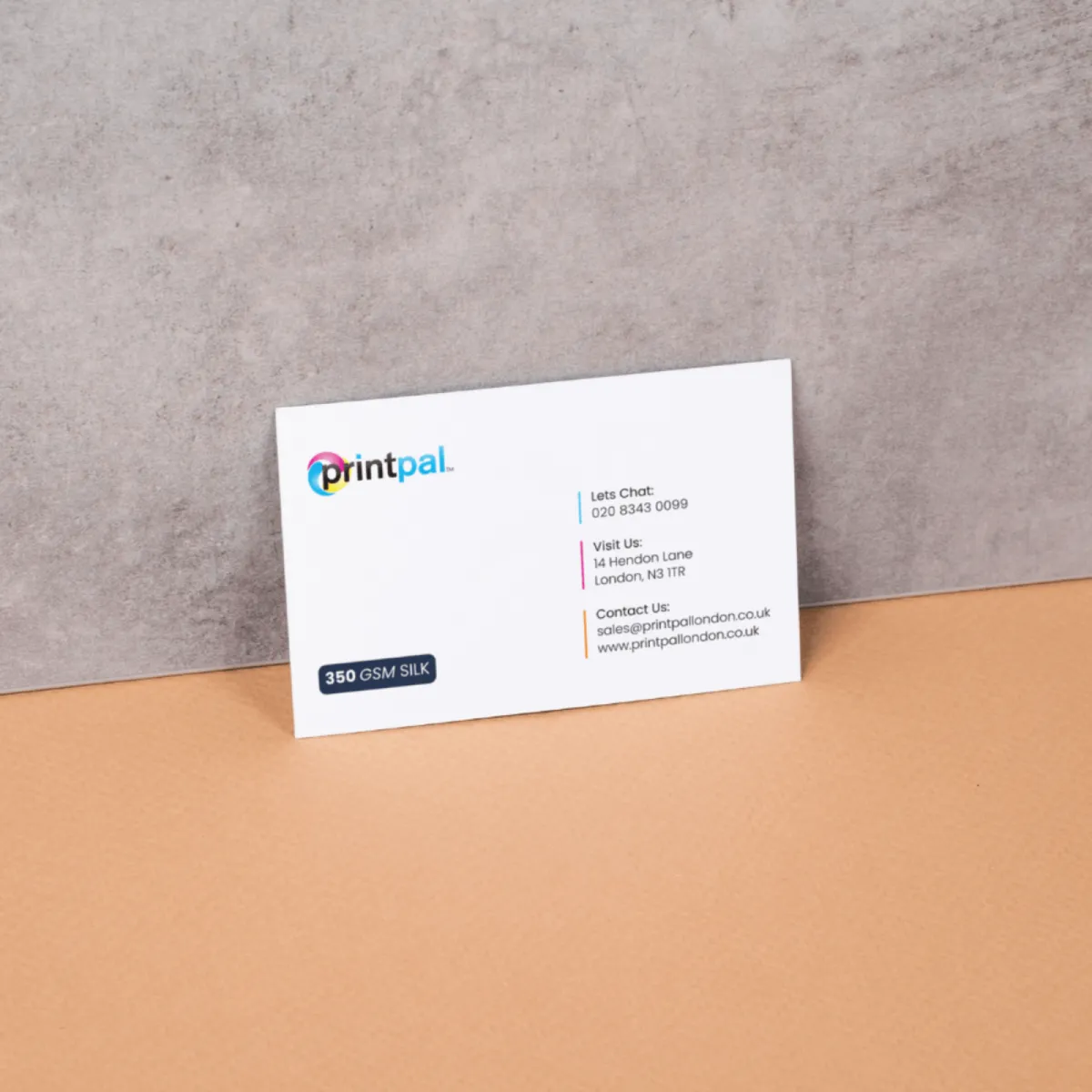 Same Day Business Card Printing in London 350gsm Silk