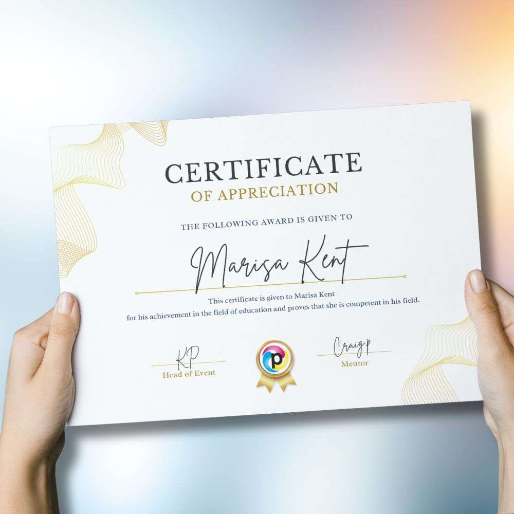 Certificate Printing in London